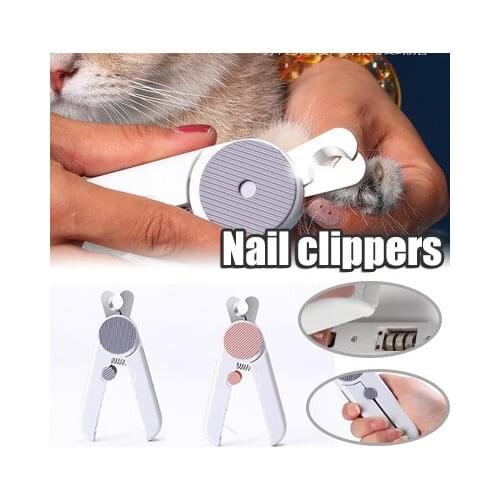 Professional Pet Dog Cat Nail Clipper Stainless Steel Trimmer with LED Light For Dogs Cats Animals Pet Grooming M56