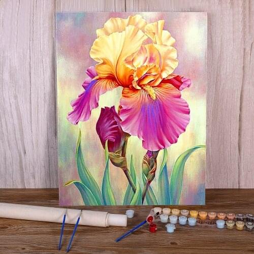 Cartoon Flowers Rose Sunflower Painting By Numbers Package Acrylic Paints 40*50 Oil Painting Wall Decoration Drawing