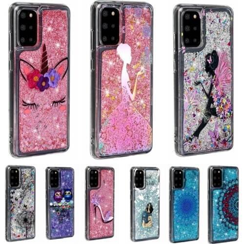 S20 fe Soft Case on for Samsung Galaxy S20 FE Case Dynamic Liquid Glitter Phone Cases on sFor Coque Samsung S 20 FE S20FE Cover
