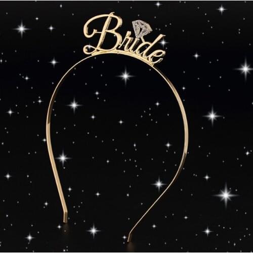 New Team Bride Bridesmaid Tiara Crown Headband Bachelorette Hen Party Bride To Be Wedding Bridal Shower Girls Night Gift