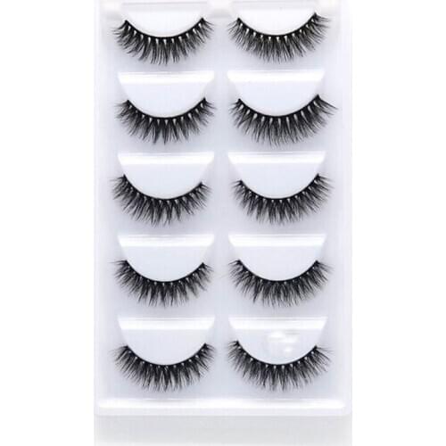 NEW 250pairs fluffy faux mink eyelashes natural long false eyelash extension handmade volume 3d lashes makeup faux cils cilios