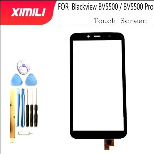 New100%Original 5.5 inch for blackview bv5500 pro Front Glass Digitizer Panel Lens Sensor Glass Touch Screen FOR bv5500 + tools
