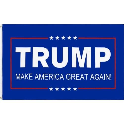 Jennifer 90*150cm MAKE AMERICA GREAT AGAIN Blue background Trump MAGA Flag for decoration