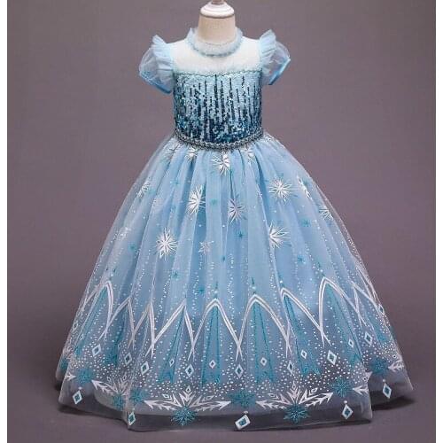 Princess Dress for Girls Birthday Party Sleeveless Sequin Fairy Princess Costume For Halloween Kids Beauty Girl Party Ball Gown