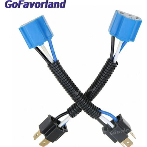 2Pcs H4 Wiring Harness Socket Car Wire Connector Cable Plug Adapter For Headlight