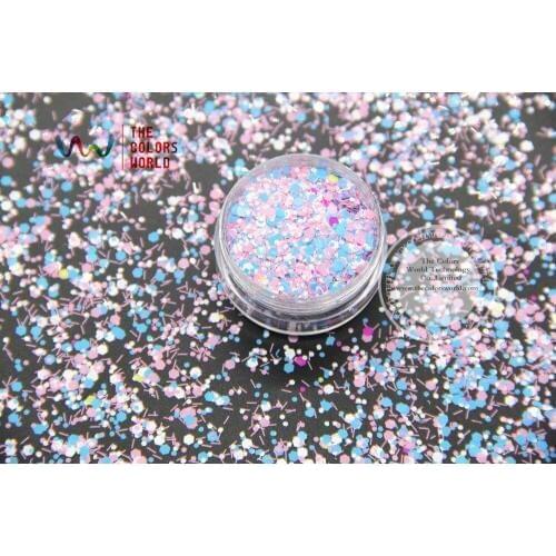RM-354 Mix Colors and shapes Glitter for nail art makeup and DIY decoration