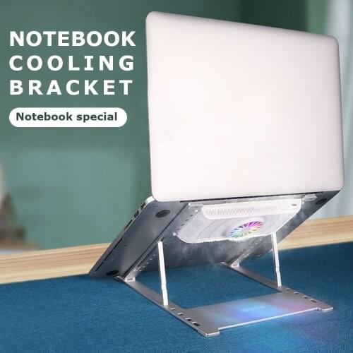 Foldable Laptop tablet Stand With Cooling Fan Heat Dissipation For Desktop MacBook Air Pro Stand Notebook Holder HP DELL Cooler