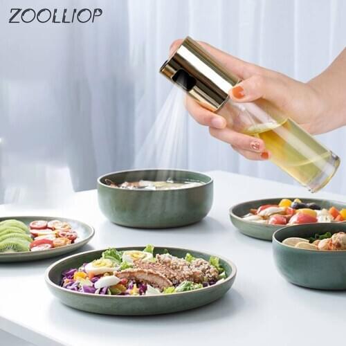 Kitchen Baking Oil Cook Oil Spray Empty Bottle Vinegar Bottle Oil Dispenser Cooking Tool Salad BBQ Cooking Glass Oil sprayer
