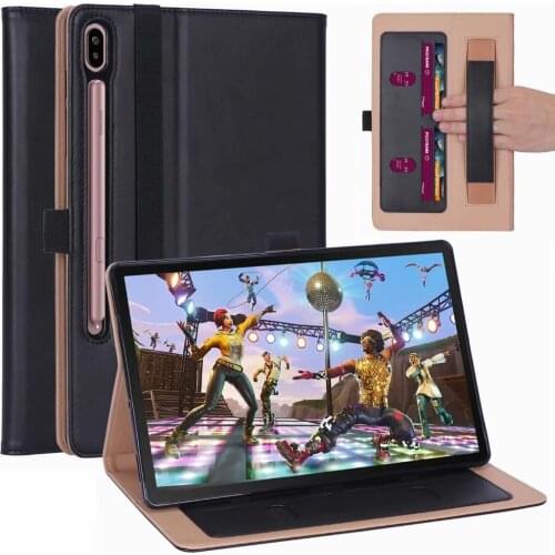 Smart case for Samsung Galaxy Tab S6 10.5 SM-T860 SM-T865 2019 10.5" Tablet Cover for Galaxy Tab S6 10.5 Stand Case Hand Strap