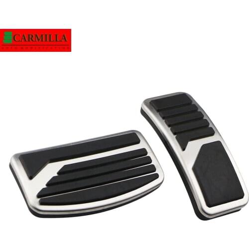 Carmilla Stainless Steel Car Pedal Protection Cover for Mitsubishi Outlander 2006-2021 Outlander PHEV 2018-2021 Auto Pedals