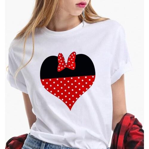 New Arrive Hot Sale Summer Women T Shirts Love Mickey Mouse Print Graphic Tshirt Girls Ladies Harajuku Female Tee Shirts Tops