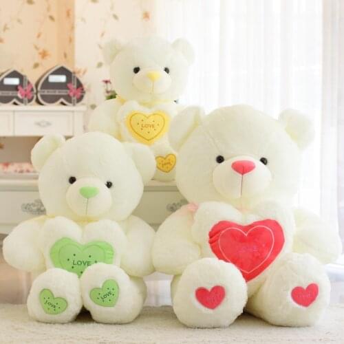 1pc 60cm Cute Stuffed Plush Toy Holding LOVE Heart Big Plush Teddy Bear Soft Gift for Birthday Girls' Brinquedos