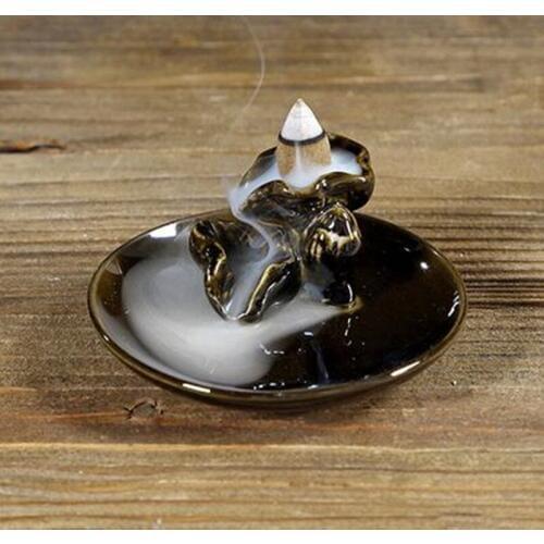 1Pc Burner Or 20Pc Natural Backflow Incense Pure Manual Multi-function Ceramics Burners Crafts Gift Incense Disc Lotus Fragrance