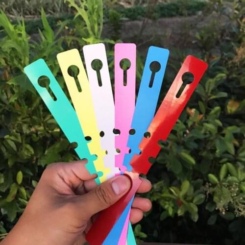 100PCS Useful Plant Tags Reusable Hangable Plant Ring Waterproof Practical Plant Tabs PVC Signing Plant Garden Markers for Yard