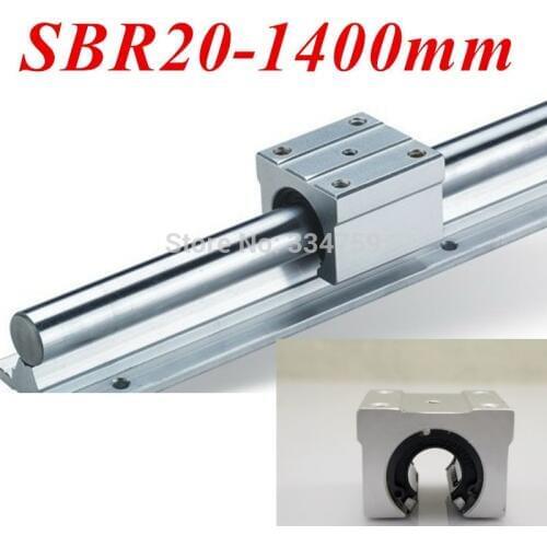 2PCS/LOT SBR20 20mm Round Linear Guide 1400MM long for SBR20UU linear block CNC parts