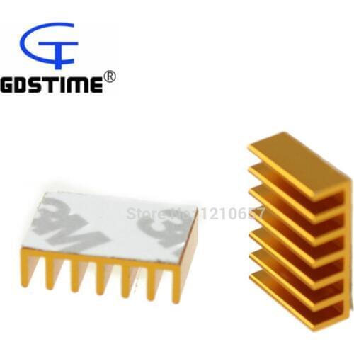 200 Pieces lot Aluminum Adhesive Radiator Heatsink Cooling Kit For IC LED Power 20x14x6mm