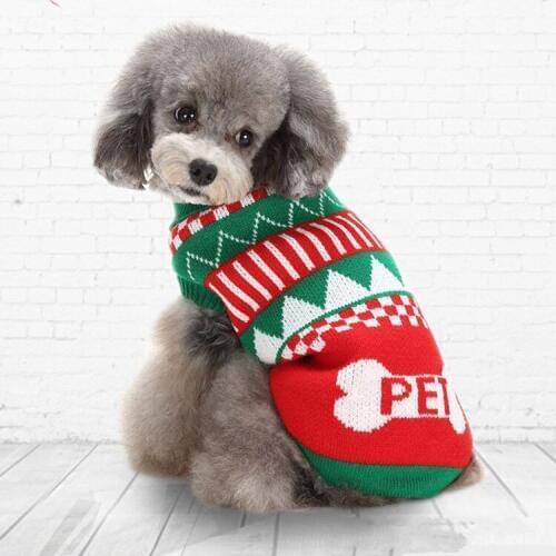 2017 New Arrival Fashion Autumn/winter Dog Sweaters Christmas Halloween Skull Clothes Knitting Pet Clothing Small Dogs