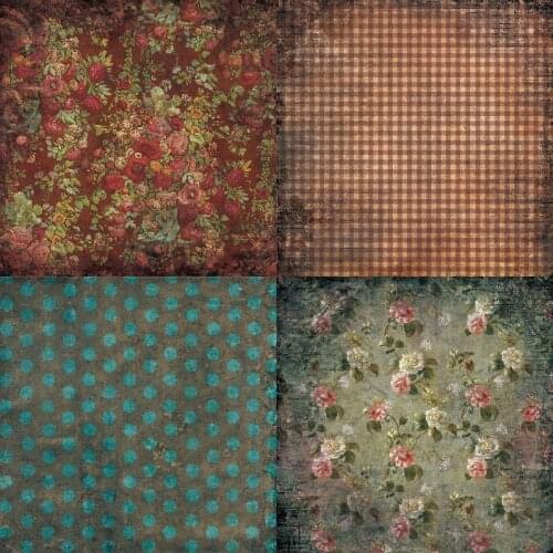 24Pcs Junk Journal Background decorative paper Travel Diary Retro elements Photo Album Material Decorative Paper