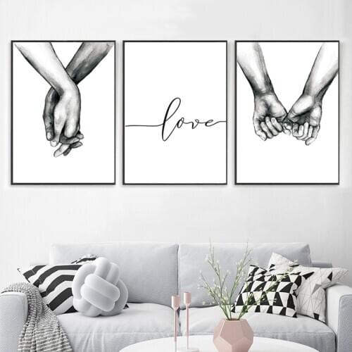 3PCS Canvas Painting Wall Art Picture Board Mural Nordic Posters and Prints Poster Love Sheets Decorative Wall Pictures