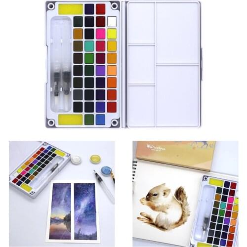 36 Colours Watercolor Paint Non-toxic Pigment Palette Solid Water Color Paint Set For School Artist Drawing Painting Supply