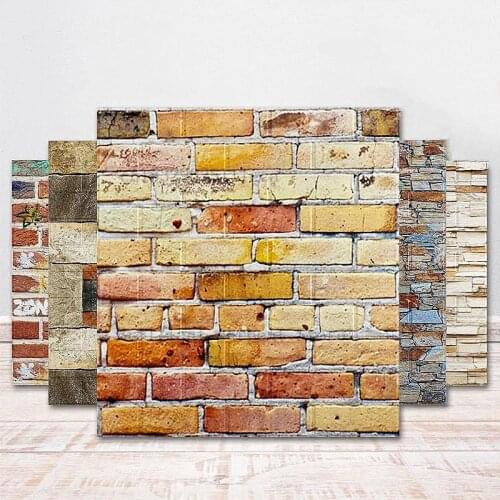 5/10pcs Brick Wall Sticker TV Background Waterproof Anti-Collision Foam Wallpaper Self-Adhesive For Living Room Bedroom 70*77cm
