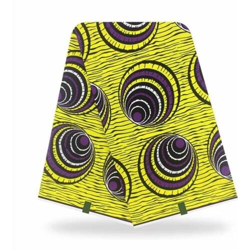 6 Yards African Wax Dye For Clothes 100%Soft Veritable Breathable Ankara Nigerian Style Prints For Fabric For Sewing V-L 6-55