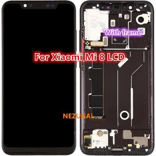 Amoled Screen For Xiaomi Mi 8 Mi8 LCD Display Touch Screen Replacement Digitizer Assembly On For Xiaomi Mi 8 M1803E1A LCD Screen