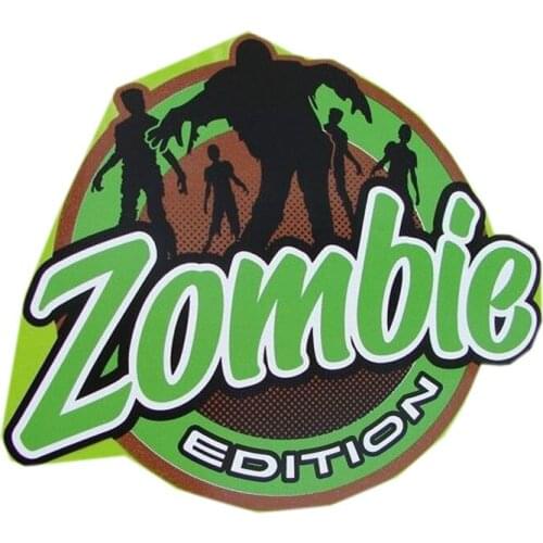 Car Sticker Caution ZOMBIE Sign Interesting Funny Window Bumper Laptop Trunk Decal Reflective Decoration Accessories KK13*10cm