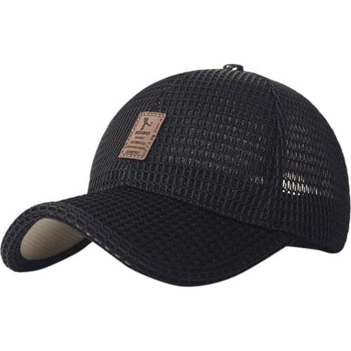 Women Men Baseball Cap Hat Mesh Breathable Caps Adjust Fishing Trucker Cap Hats Dad Sport Golf Caps Black Navy