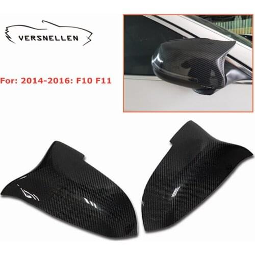 Real Carbon Fiber Side Mirror Covers fits for BMW F10 F11 F07 GT F01 F02 5 Series 2014-2016 Car Mirror Caps Replacement M Look
