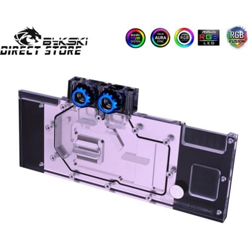 Bykski GPU Water Block Full Coverage Block For ASUS TURBO-GTX1080Ti 1080 VGA Watercooler Heatsink A-RGB N-AS1080TI-TURBO-X