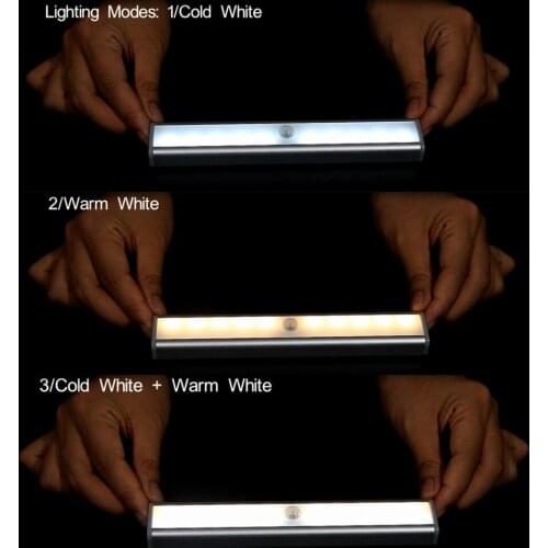3PCS Motion Sensor Lights USB Rechargeable Lighting Magnetic Stick-On for Closet Wardrobe Drop shipping