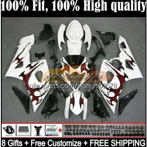 Injection For SUZUKI GSXR-1000 GSXR1000 GSX R1000 K5 12CL.17 GSX-R1000 05 06 GSXR 1000 1000CC CC 2005 2006 Fairing Red black