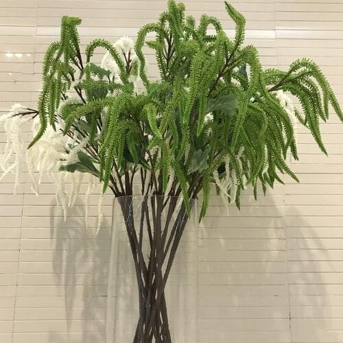 Artificial Plants Snowflake Pine Branch Fake Flowers Faux Tree Leafs Plastic Flower For Inside Home Wedding Decor DIY Gift 80cm
