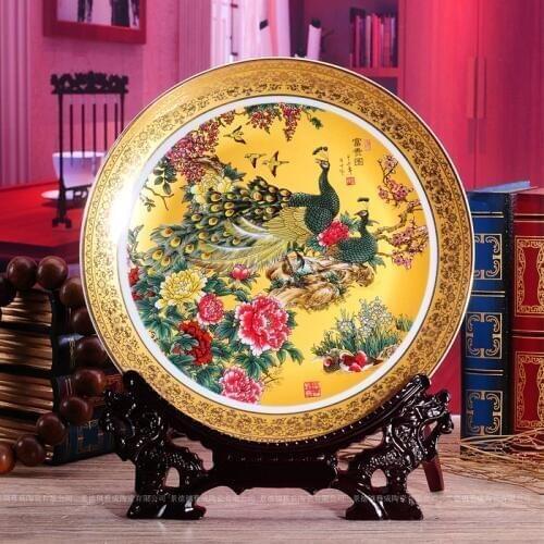 Quality fashion plate rich hanging plate decoration plate ceramics home decoration crafts