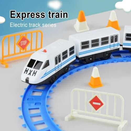 Electric Train Toy Classic Train Building Children Toy Luminous Train Track Assembly Toy Kids Parent-child Interaction Game