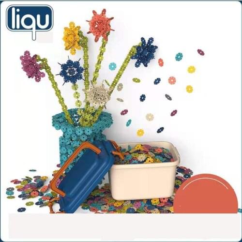 DIY Constructor Creative Gifts S Size 100-200pcs Multicolor Snow Snowflake Building Blocks designer for children Building Toys