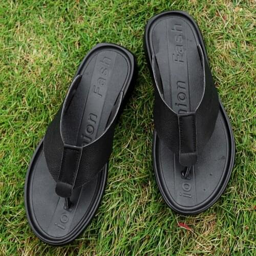 Massage Slippers Mens House Slippers Men Mens Leather Indoor For Beach Outdoor Cork Casual Home Summer Shoes Slipper