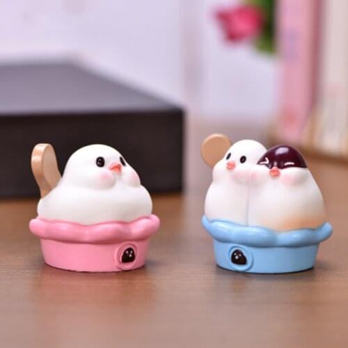ZOCDOU 1 Piece Cute ice cream ice cream fat chick bird chick animal miniature Miniatures Home Decoration
