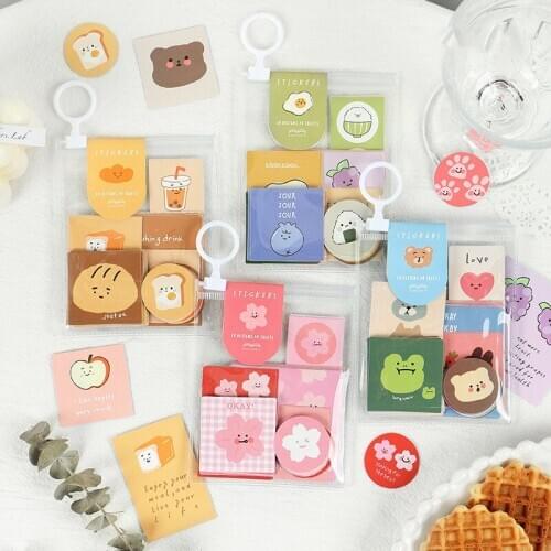 40pcs/Pack Kawaii Expression Story Series Decorative Stickers Diary DIY Scrapbooking Album Stick Label Flakes Stationery Sticker