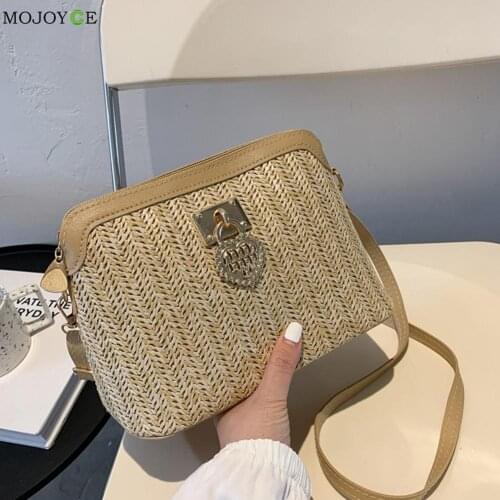 New Retro Women PU Love Heart Shoulder Crossbody Bag Woven Ladies Small Purse Women Summer Shoulder Bag HandBags