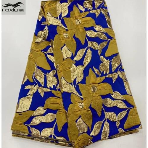 Madison New Arrival Blue Jacquard Lace Brocade Fabric Lace African Fabrics Nigerian Tulle Mesh Lace For Bridal Dress