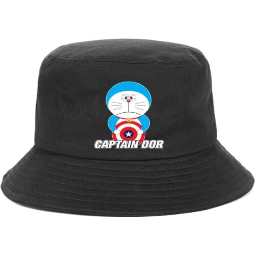 Anime Doraemon Bucket Hat teenager Outdoor Summer Hip Hop Beach Sun Caps unisex Streetwear Chapeau Caps Fisherman Caps