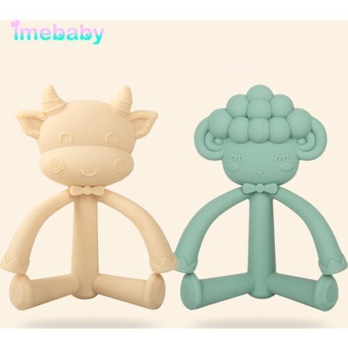 Imebaby Baby Teether Cartoon Stereo Silicone Rodent Silicone Teether Free BPA Baby Teething Teething Toy