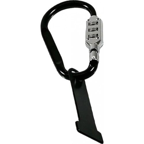 Anti-theft Motorcycle Helmet Lock Combination Code Lock w/T-Bar Rubber Black