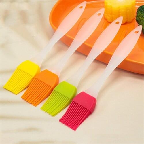 Silicone Spatula Barbeque Brush Cooking BBQ Heat Resistant Oil Condiment Brushes Kitchen Bar Cake Baking Tools Utensil Supplies