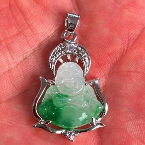 Unsex New design silver plated with crystal jades pendant and charm