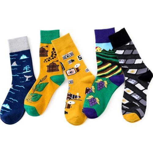 Funny Socks Creative Grapes Fashion Style Skateboard Nylon Women Casual Socks Men Short Socks Crazy Happy Cotton Socks Female