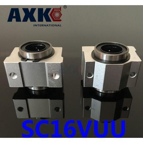 2019 Axk Cnc Router Parts 4pcs Free Shipping Sc16vuu Sc16v Scv16uu Scv16 16mm Linear Bearing Block Diy Slide Units Cnc Router