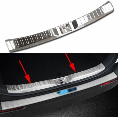 Stainless Steel Car Trunk Rear Door Sill Guard Protector Cover Fit For 2019 2020 Toyota RAV4 Tailgate Bumper Trim Accessories